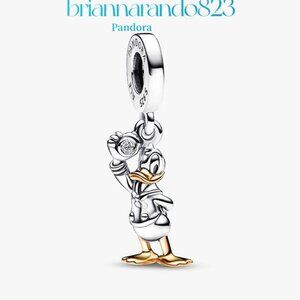 Pandora Disney 100th Anniversary Donald Duck Lab-created Diamond Dangle Charm